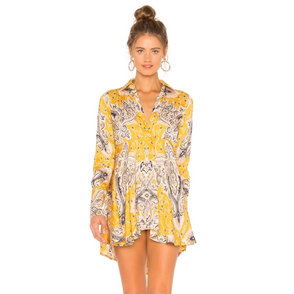 FREE PEOPLE “Field of Butterflies” High-low dress